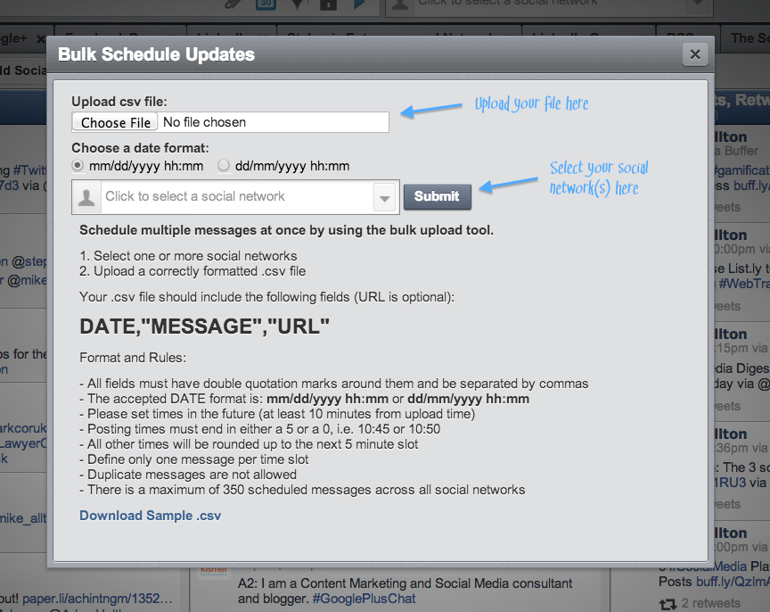 Hootsuite bulk scheduler