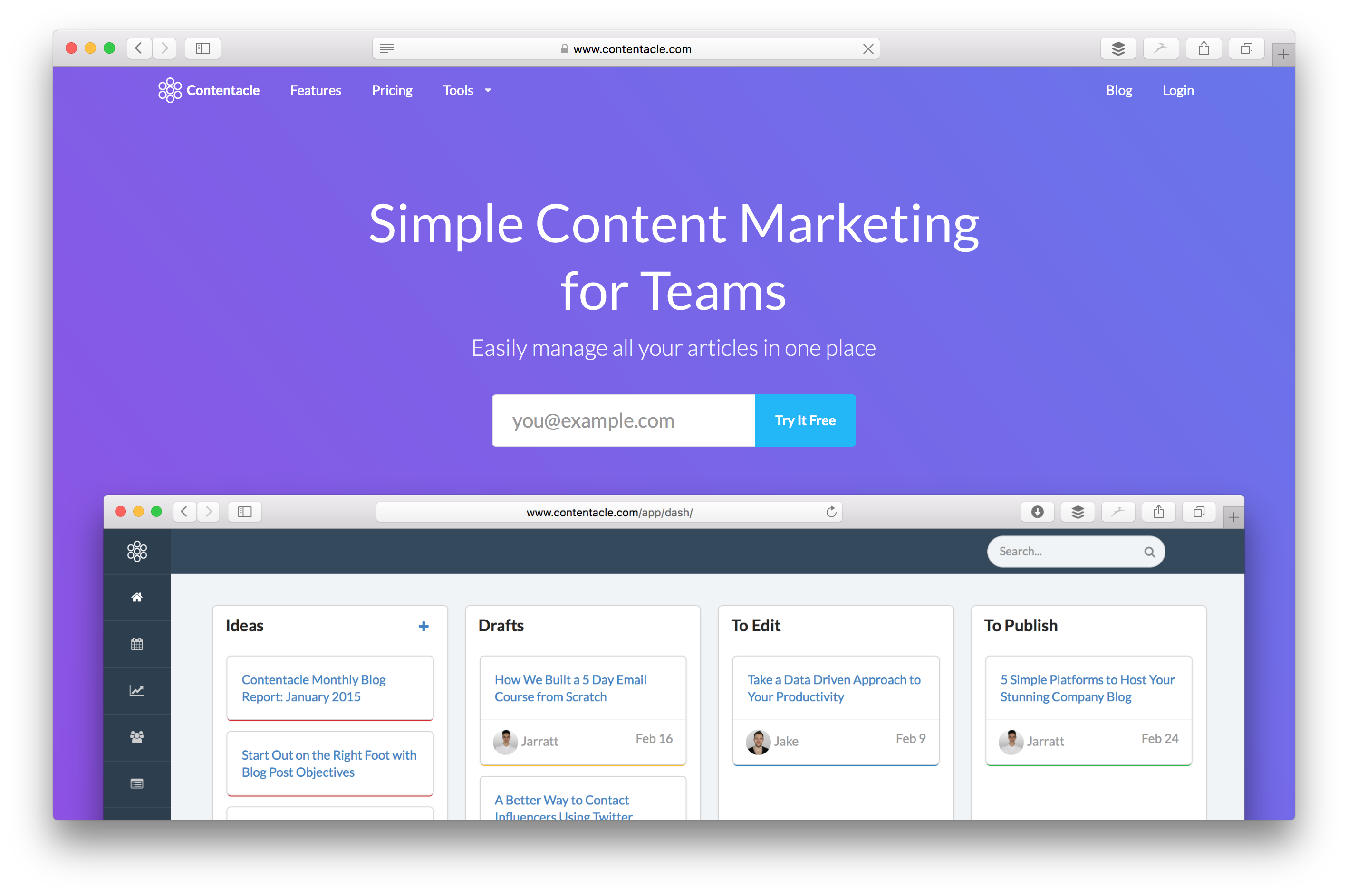 Contentacle: Simple Content Marketing Software For Teams